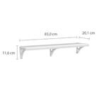 Prateleira Multiuso Branca Com Suporte | 80x20cm | Astra